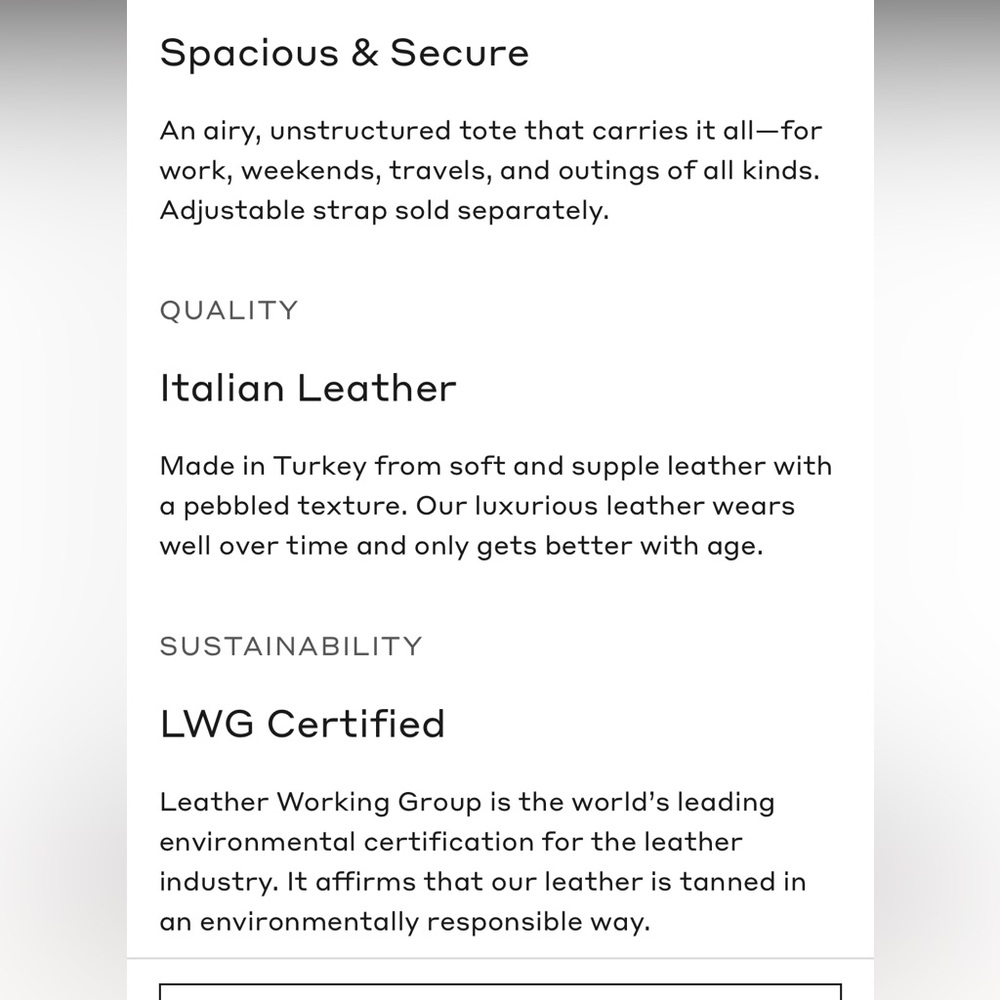 Like New Cuyana Tall Easy Tote, black pebbled leather, insert ($295 + $98 value) - Picture 8 of 8